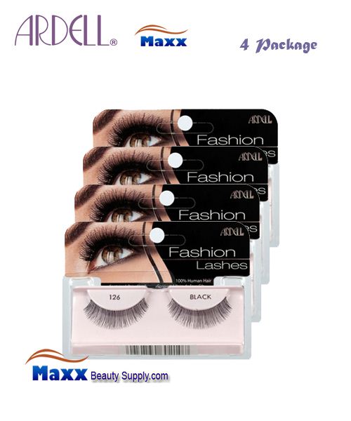 4 Package - Ardell Fashion Lashes Eye Lashes 126 - Black